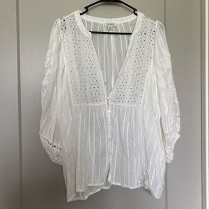 Sundance White Eyelet Blouse